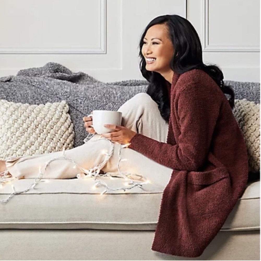barefoot dreams Burgundy CozyChic Cali Cardi